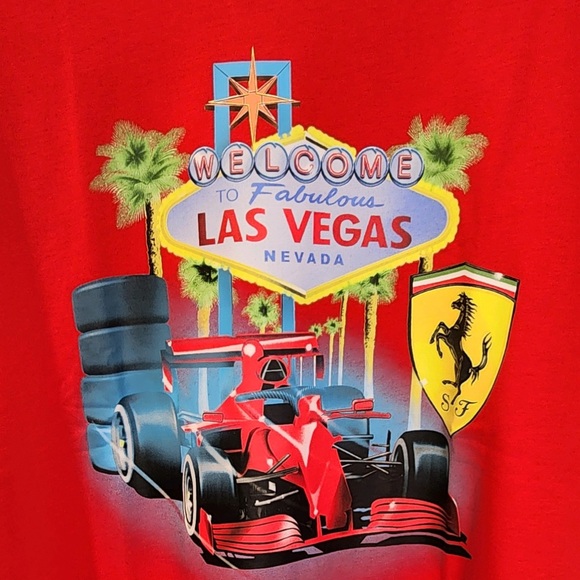 Puma Ferrari x Joshua Vides Graphic Cotton Crew Neck Short Sleeve TShirt Red szL - Picture 4 of 15